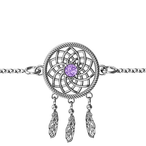 Dream Catcher Bracelet – Sterling Silver with Amethyst