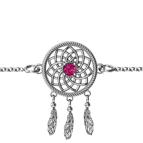 Dream Catcher Bracelet – Sterling Silver with Ruby
