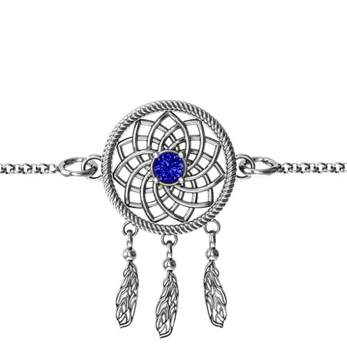Dream Catcher Bracelet – Sterling Silver with Blue Sapphire