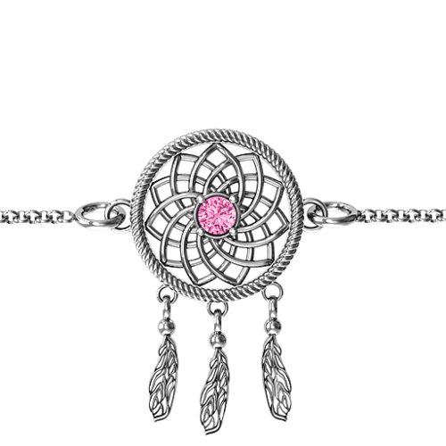 Dream Catcher Bracelet – Sterling Silver with Pink Tourmaline