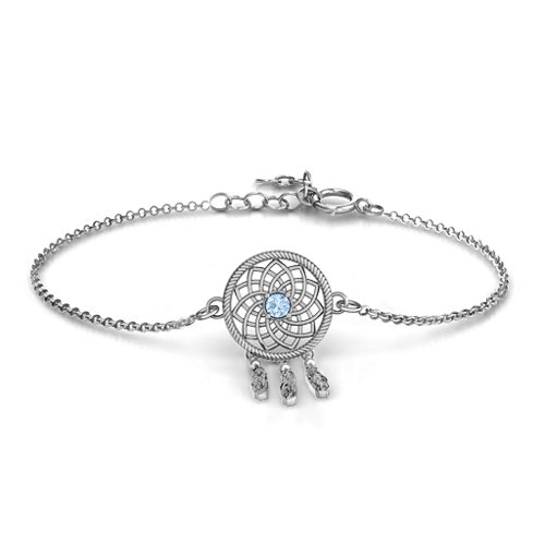 Dream Catcher Bracelet – Sterling Silver with Aquamarine