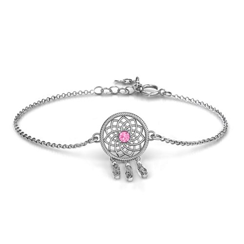 Dream Catcher Bracelet – Sterling Silver with Pink Tourmaline