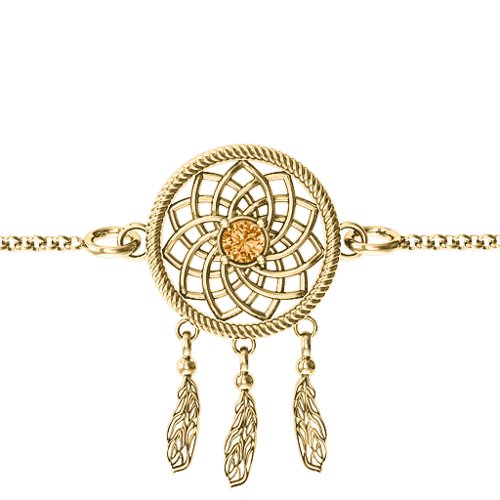 Dream Catcher Bracelet – 10K Yellow Gold with Citrine
