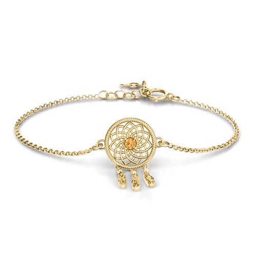 Dream Catcher Bracelet – 10K Yellow Gold with Citrine