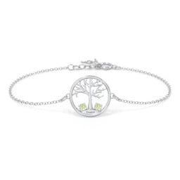 1 - 4 Stone Family Tree Bracelet