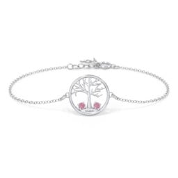 1 - 4 Stone Family Tree Bracelet