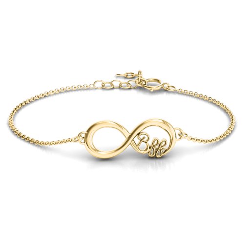 BFF Friendship Infinity Bracelet – 10K Yellow Gold