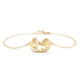 Pinky Swear Promise Bracelet in 18K Gold Plated Silver with Citrine