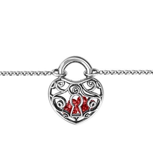 True Love's Lock Caged Bracelet