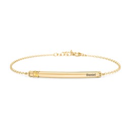 Engraveable Bar Bracelet with 1-5 Stones