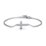 Sterling Silver Shimmering Cross Bracelet With Cubic Zirconia Accent Stones – Sterling Silver