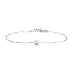Skull Charm Bracelet in 925 Sterling Silver