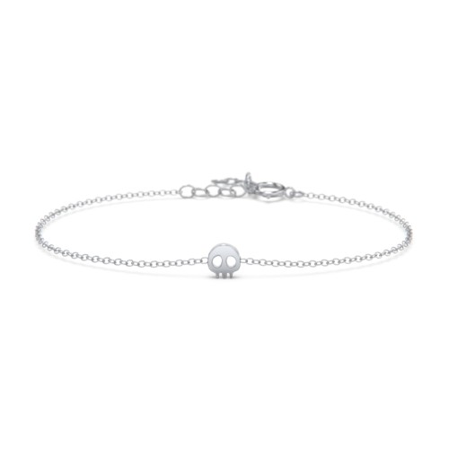Skull Charm Bracelet – Sterling Silver