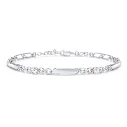 Engravable Classic Family Bracelet with Round Birthstones (1-5 Stones)