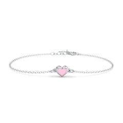 Heart Bracelet with Cold Enamel