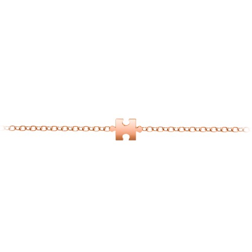Puzzle Piece Bracelet – 10K Rose Gold