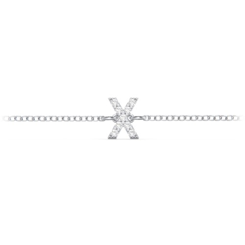 Pavé Initial Bracelet - X