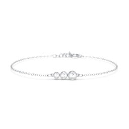 Generations 3-Stone Bezel Set Mother's Bracelet