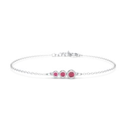 Generations 3-Stone Bezel Set Mother's Bracelet