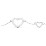Pave Double Heart Charm Bracelet – Sterling Silver