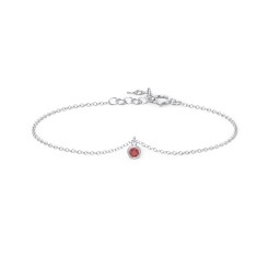 Bezel Set Gemstone Drop Bracelet - 1 Stone