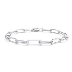 8" Bold Paper Clip Chain Bracelet – Sterling Silver