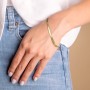 7" Engravable Herringbone Bracelet in Stainless Steel