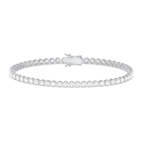 Round Cubic Zirconia Tennis Bracelet – Sterling Silver