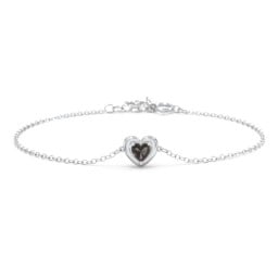 Puffy Heart Birthstone Bracelet