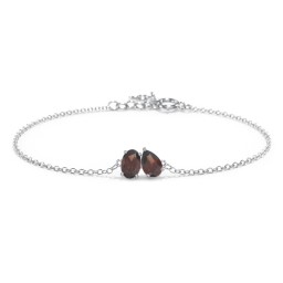 Toi et Moi Oval and Pear Gemstone Bracelet