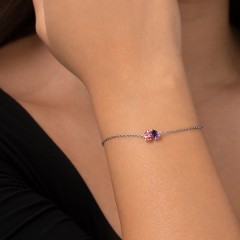 Toi et Moi Oval and Pear Gemstone Bracelet