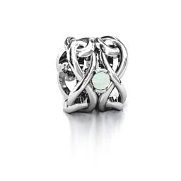 Infinity Locks with Stones Bracelet Charm