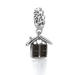 House of Love Bracelet Charm in 925 Sterling Silver with Smokey Quartz