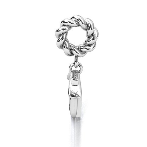 House of Love Bracelet Charm – Sterling Silver with Cubic Zirconia and Blue Sapphire