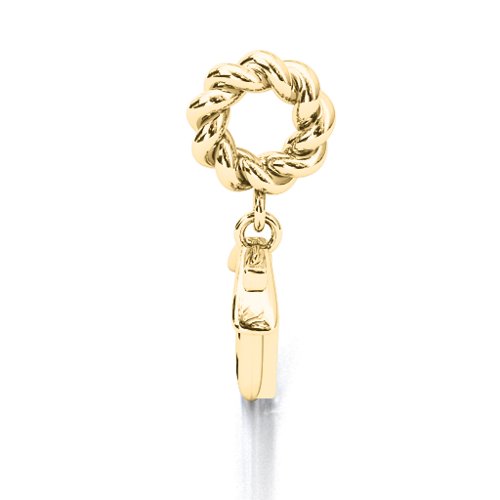 House of Love Bracelet Charm – 10K Yellow Gold with Cubic Zirconia and Blue Sapphire