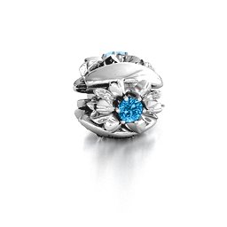 Coming up Daisies Bracelet Charm in 925 Sterling Silver with Blue Topaz