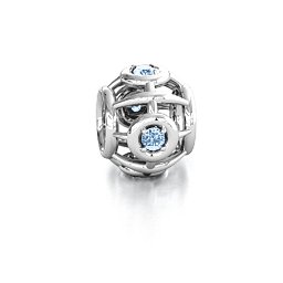 Portal Escapes Bracelet Charm in 925 Sterling Silver with Aquamarine