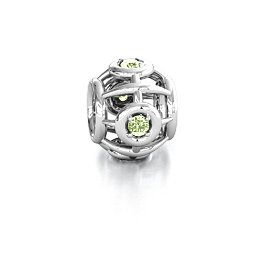 Portal Escapes Bracelet Charm in 925 Sterling Silver with Peridot