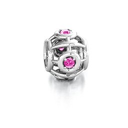 Portal Escapes Bracelet Charm in 925 Sterling Silver with Pink Tourmaline