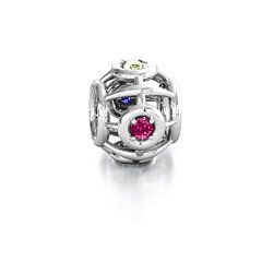 Portal Escapes Bracelet Charm – 10K Yellow Gold with Ruby, Emerald, Blue Sapphire, and Peridot