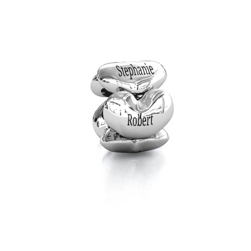 Circle of Hearts Bracelet Charm – Sterling Silver