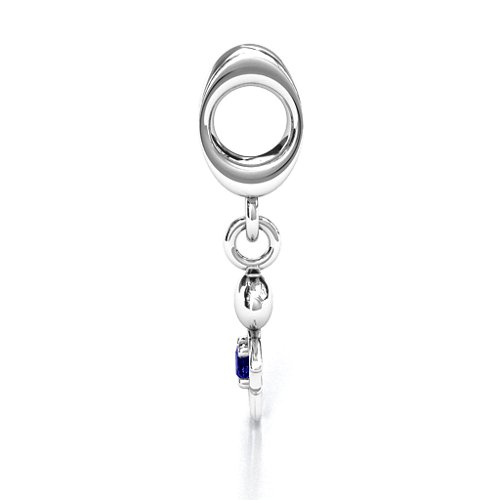 Happy Boy Bracelet Charm – Sterling Silver with Blue Sapphire