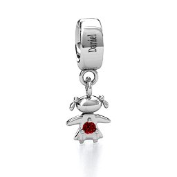 Happy Girl Bracelet Charm in 925 Sterling Silver