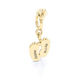 Baby Steps Bracelet Charm in 10K Solid Yellow Gold