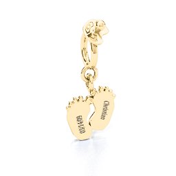 Baby Steps Bracelet Charm in 10K Solid Yellow Gold