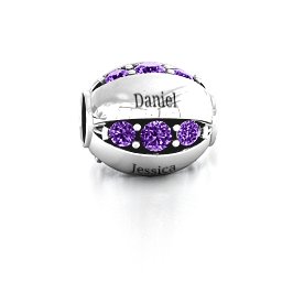 Imperial Deluxe Bracelet Charm in 925 Sterling Silver with Amethyst