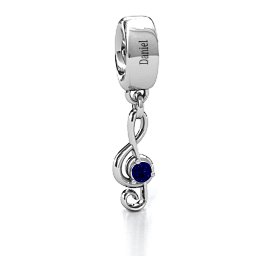 Dance With Me Bracelet Charm in 925 Sterling Silver with Blue Sapphire, Cubic Zirconia, Emerald, Citrine, and Pink Tourmaline
