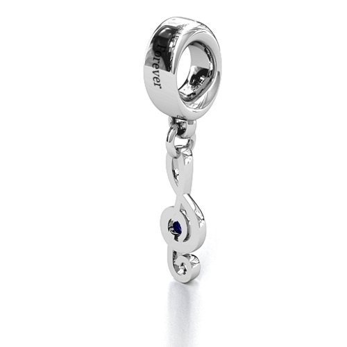 Dance With Me Bracelet Charm – Sterling Silver with Blue Sapphire