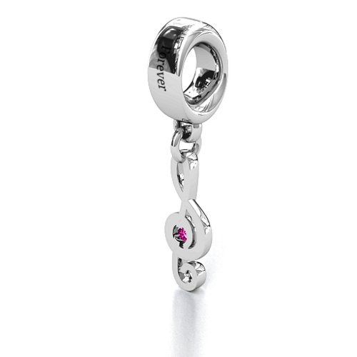 Dance With Me Bracelet Charm – Sterling Silver with Pink Tourmaline