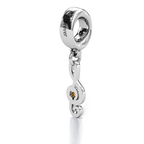 Dance With Me Bracelet Charm – Sterling Silver with Citrine
